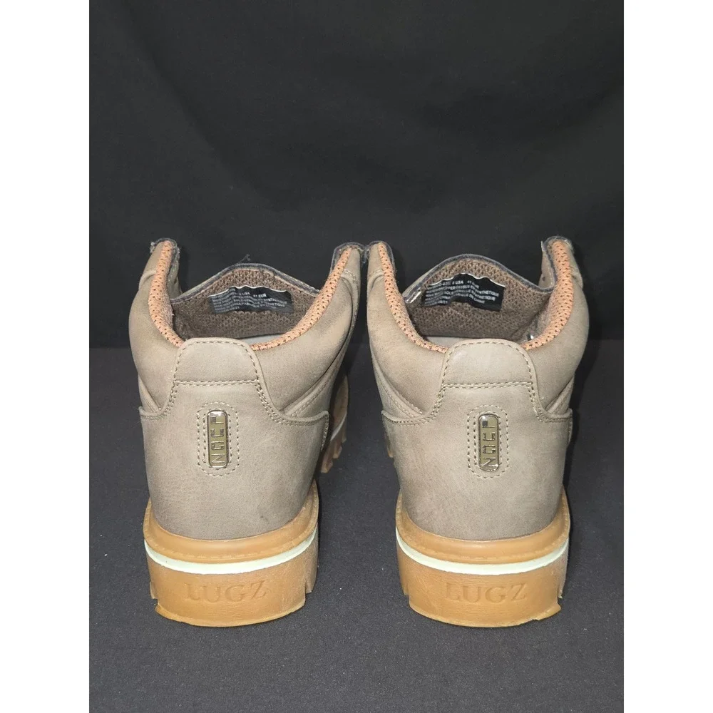 Lugz fringe‎ strutt vintage Suede Moc Toe Ankle Boots Khaki Men's Size 8 USA